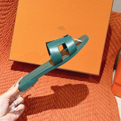 Claquettes Vert Bouteille